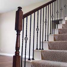 Many colors choices from standard satin black to oil rubbed bronze. Buy Wrought Iron Balusters Box Of 10 Stair Parts Single Basket Stair Metal Balusters Hollow 1 2 Single Basket Square Iron Spindles Real Satin Black Not Matte Online In Turkey B07sf6p2fz