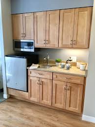 Kitchenette Light Maple Cabinets Quartz Countertops Lighting Design Interior Countertop Design Interior Design Trends