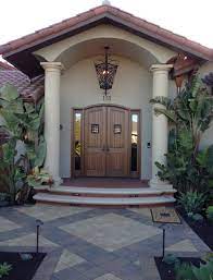 Doors and large windows are visible from the front view of the house plan drawing. Front Double Door Houzz