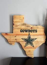 Dallas Cowboys Sports Wall Decor Sign Wooden Man Cave Reclaimed Wood Nfl Team Sports Mem Cards Dallas Cowboys Decor Sports Decorations Dallas Cowboys Crafts
