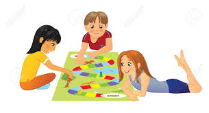 .juegos de mesa en una sala de estar cuando se queda en casa durante el concepto de pandemia con una nueva ilustración vector de estilo de dibujos animados. Ninos Jugando Juego De Mesa Ilustraciones Vectoriales Clip Art Vectorizado Libre De Derechos Image 89364862