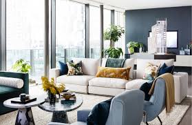 Visual interest is abundant in this small living room interior, from the golden leather ottomans to the glass and driftwood coffee table. 7 Contemporary Living Room Design Ideas Luxdeco Com