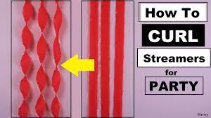 They are usually strung from the ceiling and wrapped around furniture. How To Curl Crepe Paper Streamers For Party Make Swirl Streamers Party Decoration Ideas Youtube