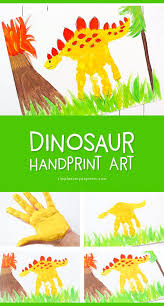 Dinosaur Handprint Art Dinosaur Crafts Preschool Handprint Art Dinosaur Art Projects