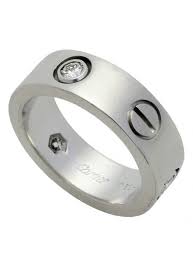 Cartier Love White Gold Ring Fake 3 Diamonds Copy B4032500 White Gold Rings Cartier Wedding Rings Cartier Love Ring