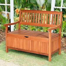 10 best deck storage seats of december 2020. Gymax 42 Storage Bench Deck Box Solid Wood Seating Container Tools Toys W Backrest Walmart Com Walmart Com