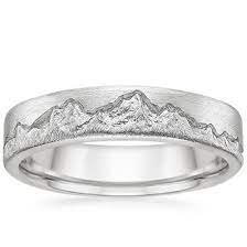 18k White Gold Summit Wedding Ring Mens Wedding Bands White Gold Mens Wedding Bands Unique Mens Wedding Rings
