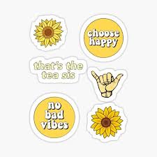 Sticker Yellow Aesthetic Trumblr Stiker Desain Stiker Laptop Stickers