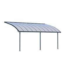 Palram Joya 10 Ft X 20 Ft Grey Patio Cover Awning 704455 The Home Depot Grey Patio Covered Patio Patio