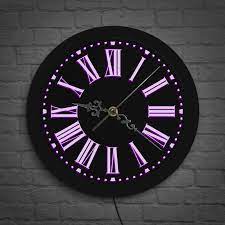 Oversized postema 49 wall clock. Modern Design Roman Numerals Vintage Wall Clock Led Backlight Luminous Roman Numbers Lighted Wall Clock Watch Bedroom Night Lamp Wall Clocks Aliexpress