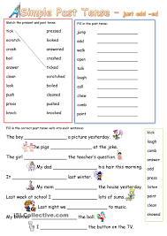 Simple Past Tense Add Ed Simple Past Tense Past Tense Worksheet Simple Past Tense Worksheet
