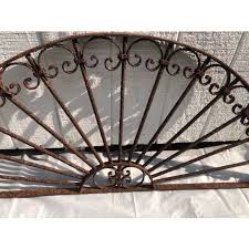 Steel locking pin, paper sleeve, locking mechanism, push rod, push button, protective cover Mid 19th Century Antique Wrought Iron Decorative Window Guard Chairish