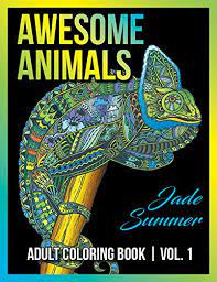 Giraffe animal in love animal sbc42. Adult Coloring Books Awesome Animal Designs And Stress Relieving Mandala Patterns For Adult Relaxation Meditation And Happiness Awesome Animals Band 1 Amazon De Summer Jade Fremdsprachige Bucher