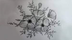 How To Draw Flowers Designs Easy Flowers Drawing Simple Pencil Drawing Shading For Beginners Youtube • initially draw three concentric light freehand circles as a guideline so that you understand the then draw a stem and some leaves to complete the drawing.