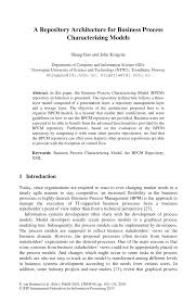 Pdf A Repository Architecture For Business Process Characterizing Models