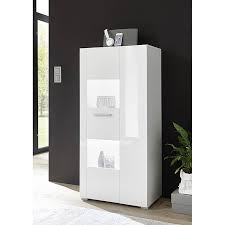 Weiß nachttisch nachtschrank kommode konsole beistell mit 1 schublade neu. Vitrinen Kommode Clavi 61 In Hochglanz Weiss Led B H T Ca 58 123 35