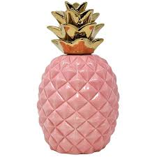 Ceramic Pink Pineapple Pink Office Supplies Pink Office Decor Gold Room Decor