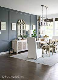Many of you may remember catching glimpses of my dining room in my holiday tablescape and thrifty dining room buffet posts. Adding Character To A Big Wall For Under 100 Thrifty Decor Chick Thrifty Diy Decor And Organizing