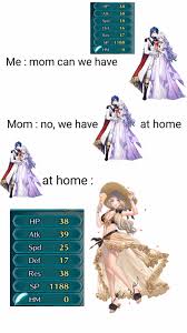 Summons, achievements (arena rank, support levels, etc), and friend code sharing should be posted in the general discussion megathread. Summer Mercedes Stats Looked Kinda Familiar Fireemblemheroes