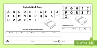 Computer dictionary definition for what alphabet means including related links, information, and terms. Early Level Alphabetical Order Activity Teacher Made