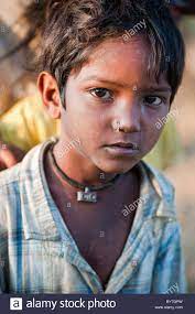 Young Poor Lower Caste Indian Street Boy With A Pierced Nose Andhra Pradesh India Stock Photo Alamy