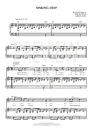 sinking deep lead sheet, lyrics