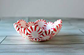 I Created These Oh So Adorable Diy Peppermint Candy Bowls Made From You Guessed It Peppermint Candy Peppermint Candy Bowl Peppermint Candy Holiday Treats