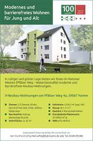 Die hammer gemeinnützige baugesellschaft (hgb) renoviert mit unterstützung des planungsbüros centacon derzeit 36 wohnungen an der. Moderne Und Barrierefreie Neubau Wohnungen Am Pfalzer Weg Hgb Hamm Wohnen In Hamm