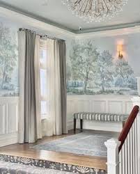 Image result for chair rail paint and wallpaper. 46 Chair Rail Scenic Murals Ideas In 2021 Mural Wallpaper Mural Scenic Wallpaper