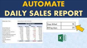 Maybe you would like to learn more about one of these? Excel Daily Sales Report Automating Monthly Days Billed And Billings Days Youtube