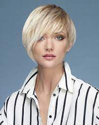 Blonde Short Asymmetrical Hairstyles With Bangs For Fine And Thin Hair Short Asymmetrical Haircut Short Asymmetrical Hairstyles Asymmetrical Haircut