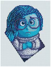Maybe you would like to learn more about one of these? Pdf Cross Stitch Pattern 0038 Sadness Inside Out Instant Download Parlmonster Korsstygn Och Broderi