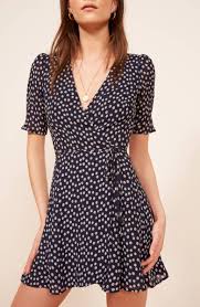 Reformation Lucky Wrap Minidress Nordstrom In 2020 Dresses Simple Dresses Sundress Dress