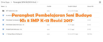 Prota promes k13 smk seni budaya lasopaupdates. Perangkat Pembelajaran Seni Budaya Kls 8 Smp K 13 Revisi 2017 File Guru Now