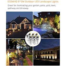 Check spelling or type a new query. Buy Ecowho Low Voltage Landscape Lights 12v Outdoor Landscape Lighting Led Spot Lights Plug In Waterproof Garden Lights For Flood Yard Path Extendable To 8 Or 10 Lights Upgrade 6 Pack 68 9ft