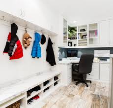 While mudrooms are purposeful rooms, they can also enhance a home's design and style. Multipurpose Office Craft Mudroom And Storage Modern Arbeitszimmer Chicago Von Closet Organizing Systems