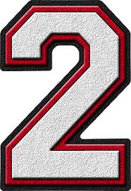 Free printable big letter style alphabet stencils. Presentation Alphabets White Cardinal Red Varsity Numeral 2