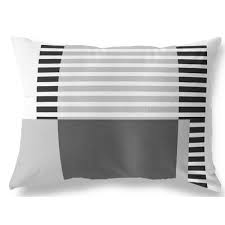 Black And White Striped Lumbar Pillow Wrought Studio Elige Cotton Striped Lumbar Pillow In 2020 Lumbar Pillow Pillows Throw Pillow Sets