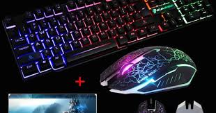 Wired T6 Rainbow Backlit Illuminated Usb Multimedia Ergonomic Gaming Keyboard 2400dpi Pc Optical Gaming Mouse Cool Mouse Pad Gaming Mouse Keyboard Mouse