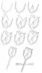 How To Draw A Rose With Pencil 4 Roses Drawing Drawings Rose Drawing Simple