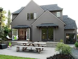 Medium Gray Body Light Gray Trim Dark Doors House Paint Exterior Exterior House Colors Gray House Exterior