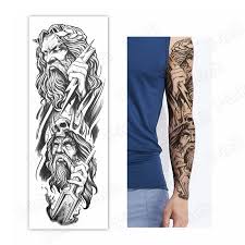 While normally the reaction to lightning followed by thunder is of fear and concern, there are some among us who find this phenomenon very invigorating. Black Temporary Tattoo Sticker Mythology Figur Crown Lightning Thor Full Arm Flash Tattoos Sleeve Fake Tattoo For Men And Women Temporary Tattoos Aliexpress