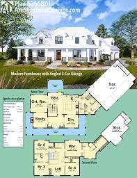 Plan 62668dj Modern Farmhouse With Angled 3 Car Garage House Plans Farmhouse Farmhouse Floor Plans Modern Farmhouse Plans