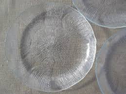 Fill jar with colored gems or stones and add a few flower sprays for a simple but beautiful centerpi. Arcoroc Fleur French Kitchen Glass Dishes Clear Glass Flower Plates Bowls