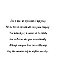Pet Loss Sympathy Expressions Sympathy Poems Expressions Of Sympathy Sympathy Quotes