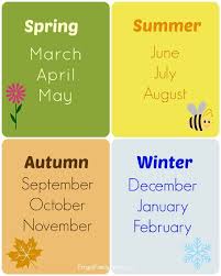 Teaching The Seasons And Months Free Printable Teaching Months In A Year Seasons Activities