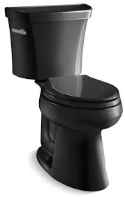 Kohler K 3999 U 7 Black 1 28 Gpf Two Piece Comfort Height Elongated Toilet With 12 Rough In And Insuliner From The Highline Collection In 2020 Dual Flush Toilet Toilet Traditional Toilets