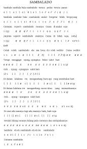 Maybe you would like to learn more about one of these? Berikut Not Angka Lagu Sambalado Ayu Tintin Terbaru 2017 Not Angka Lagu