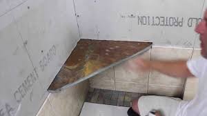 Corner shower stalls with seat design, wheelchair over. How To Install A Tile Shower Seat Video The Tile Shop