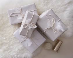 Tricia Foley White Wrapped Presents Holiday Gifts Christmas Love